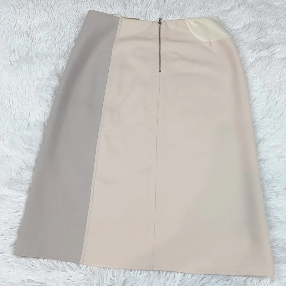 Marc Jacobs Colorblock‎ Wool knee length Skirt front slit pastel colors